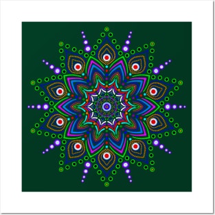 Vibrant Mandala Posters and Art